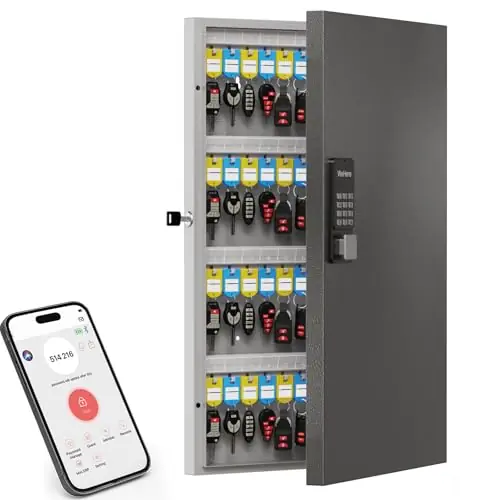 Keypad, Bluetooth & WiFi Unlock (Sold Separately), Access Log Tracking, Key Management System for School