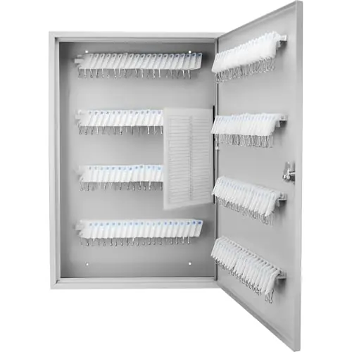 Barska 160-Position Key Cabinet Lock Box with Key Lock – Numbered Hooks & White Tags