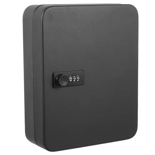 Key Cabinet Lock Box with 48 Slots Wall Mounted Security Key Storage Box