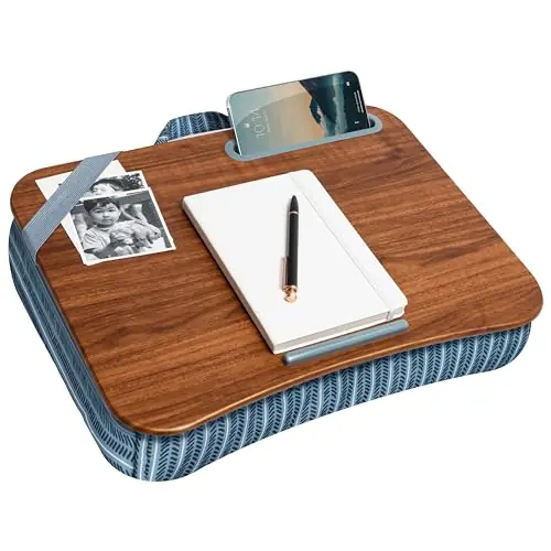 Designer Lap Desk with Phone Holder and Device Ledge - Arrow Stripes - Fits up to 15.6 Inch Laptops - Style No
