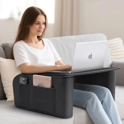 Lap Desk for Adults with Arm Rests,Ergonomic Laptop Pillow Stand for Bed