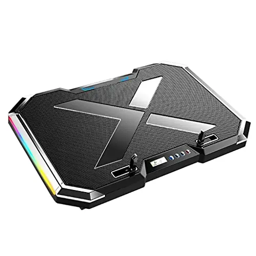 Laptop Cooler Six Fan Led Screen Two Port RGB Lighting Cooling Pad Notebook Stand for Laptop 12-17 Inch