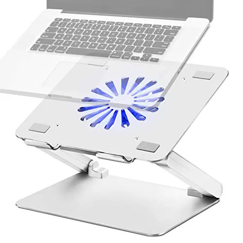 Laptop Cooling Pad with Low-Noise Fan and 3.0 USB Hubs, Ventilated Laptop Cooler Prevent Overheating
