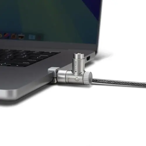 HyperShield MacBook Pro Cable Laptop Lock — Tool-Free MacBook Security Lock w/ 6.5 Ft