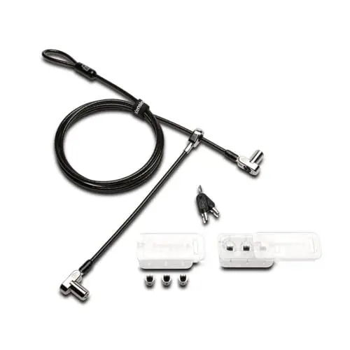 Universal 3-in-1 Keyed Cable Lock - Twin Lockheads for Laptops & Other Devices