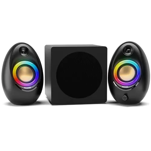Bluedee Computer Speakers with Subwoofer, 2.1 PC Speakers with Deep Bass and 80W Peak Power,