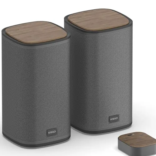 Computer Speakers with Wireless Touch Control Pod for PC Laptop/Desktop Wireless Stereo Gaming Speakers