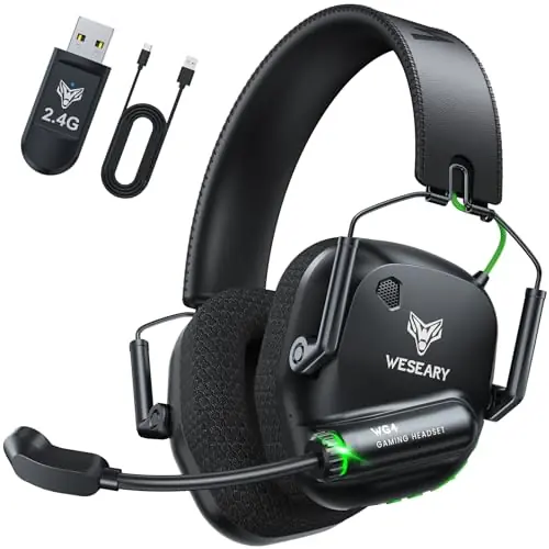 Switch & Mac, Dual-Mode 2.4GHz & Bluetooth Gaming Headphones with Microphone