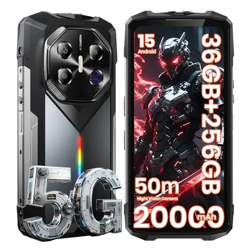 33W 5G Rugged Phone Unlocked, 36GB+256GB/2TB MediaTek Dimensity 7050+ Gaming Phone