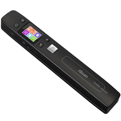 Portable Handheld Scanner Included 16G SD Card, Wand Scanner for A4 Documents Pictures Pages Texts Receipts Books