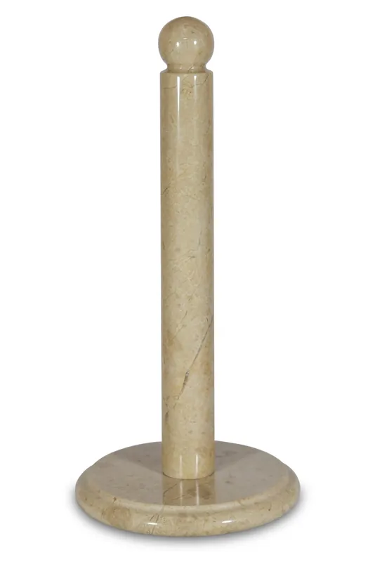 TheWolfard Handmade Ivory Marble Paper Towel Holder – Beige or Ivory Natural Stone Countertop Stand – Luxury Kitchen or Bathroom Decor – Elegant Gift for Housewarming or Wedding