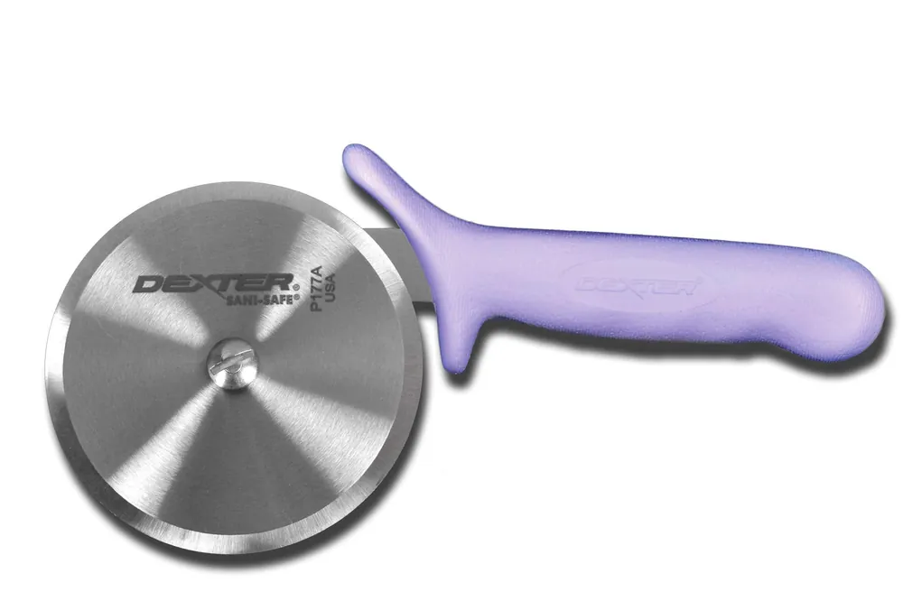 Dexter-Russell 18023P Outdoors 4" Pizza Cutter with Purple Handle