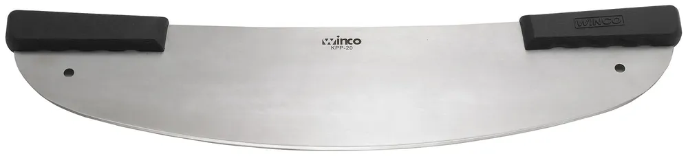 Winco KPP-20 20-Inch Rocker Pizza Knife with Polypropylene Handle, Medium, Stainless Steel, Black