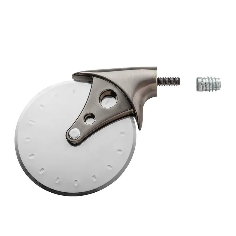 Pizza Cutter Turning Kit - 4” Diameter Stainless Steel Blade - Pewter Finish Pizza Slicer for Pizza Cutting - Pizza Accessories and Supplies for Pizza Lovers - Easy to Install Pizza Cutter Tool