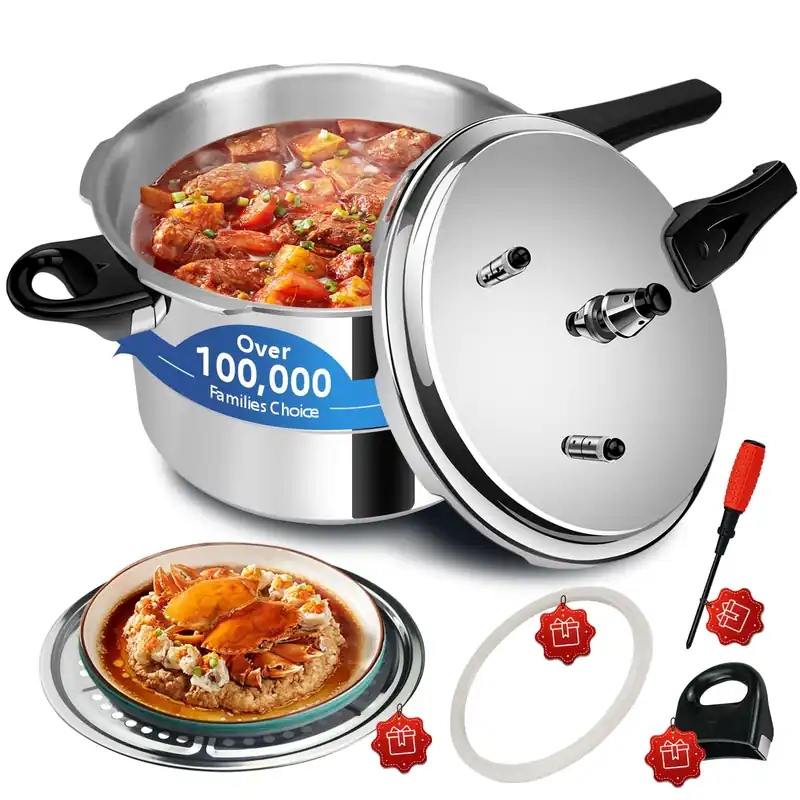 Hestroney 12.68 qt+ Pressure Cooker, olla de Presion,All Stovetops Induction Compatible Thickened Pressure Cooker With Spring ollas de presión para cocinar 12.68 qt