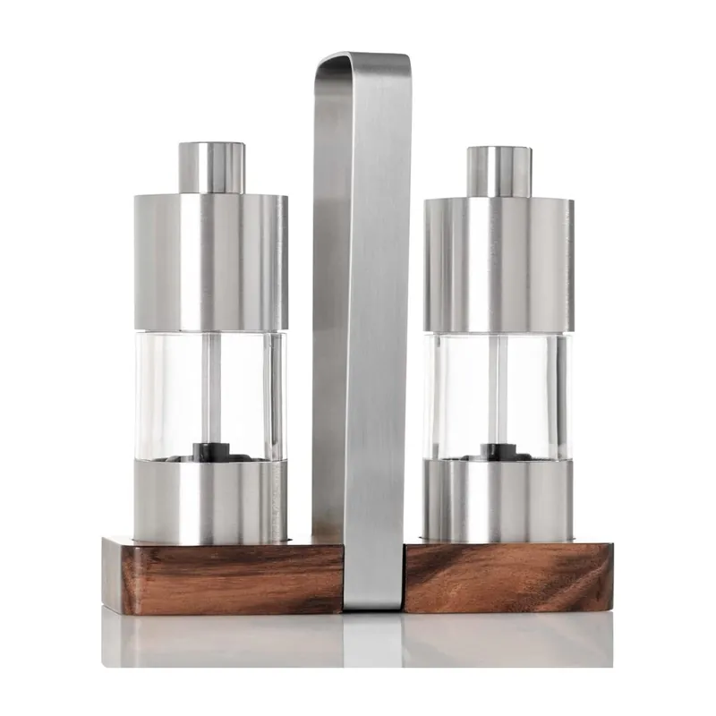 AdHoc Menage Classic Salt and Pepper Mill Gift Set - Salt & Pepper Seasoning Mill - Manual Mill Set with Ceramic Mechanism
