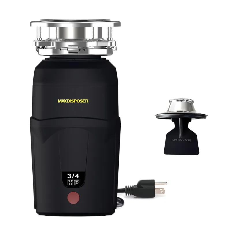 Garbage Disposal 3/4 HP for Kitchen sink Quiet with Power Cord, Easy install, Food Waste Disposer Stainless Steel Grind 0.75 Horsepower (A600)