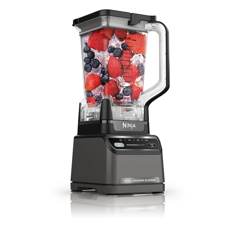 Ninja Professional Blender Smoothie Blender, Drink Mixer, Grinder, Ice Crusher Total Crushing™ Technology, Auto-iQ™ Smart Presets, Professional 1200W Power, XL 72oz Pitcher Dark Grey BR201AMZ