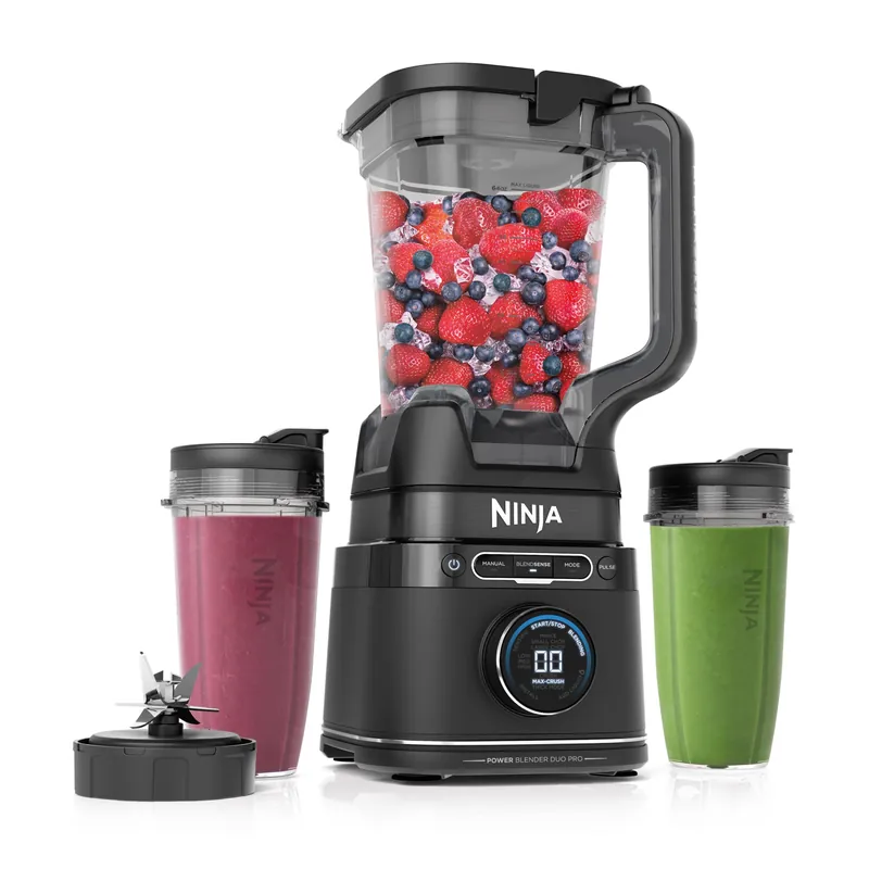 Ninja Full Size & Personal Blender I All-in-One For-Smoothies, Food and More BlendSense Tech I Includes 72 oz. Pitcher & (2) 24 oz. To-Go Cups with Lids 1800 Peak Watt Black TB301