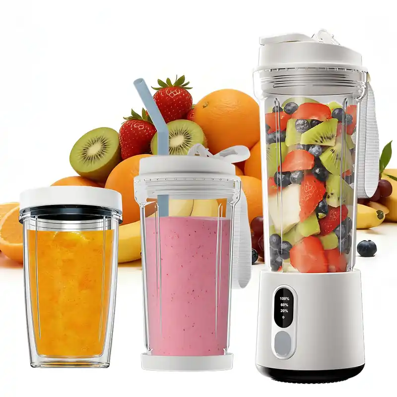 Portable Blender for Shakes and Smoothies - 300 Watt Small Blender 500ML Electric Juicer Personal Blenders for Shakes and Smoothies Portable juicer with Type-C Rechargeable