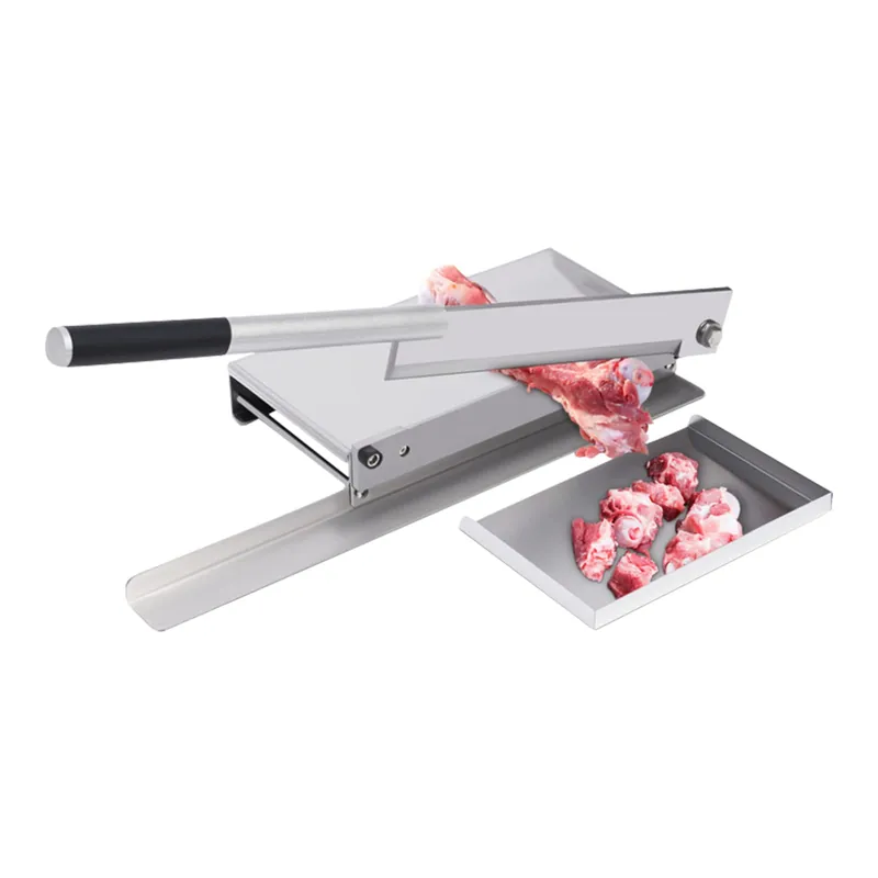 Commercial Manual Bone Cutter Heavy Duty Meat Cutting Machine 16 Inch Stainless Steel Blade Frozen Meat Slicer Machine for Pork Mutton Beef