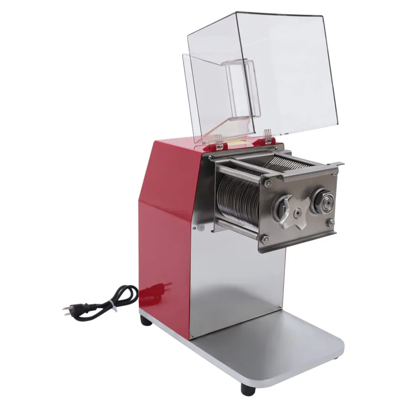 JDINAAS 1100W Commercial Meat Cutting Machine, Meat Shredding Machine with Transparent Glass Cover and 4 Rubber Feet for Cutting Any Boneless Meat, Chicken 14.17 x 8.66 x 18.11 Inches