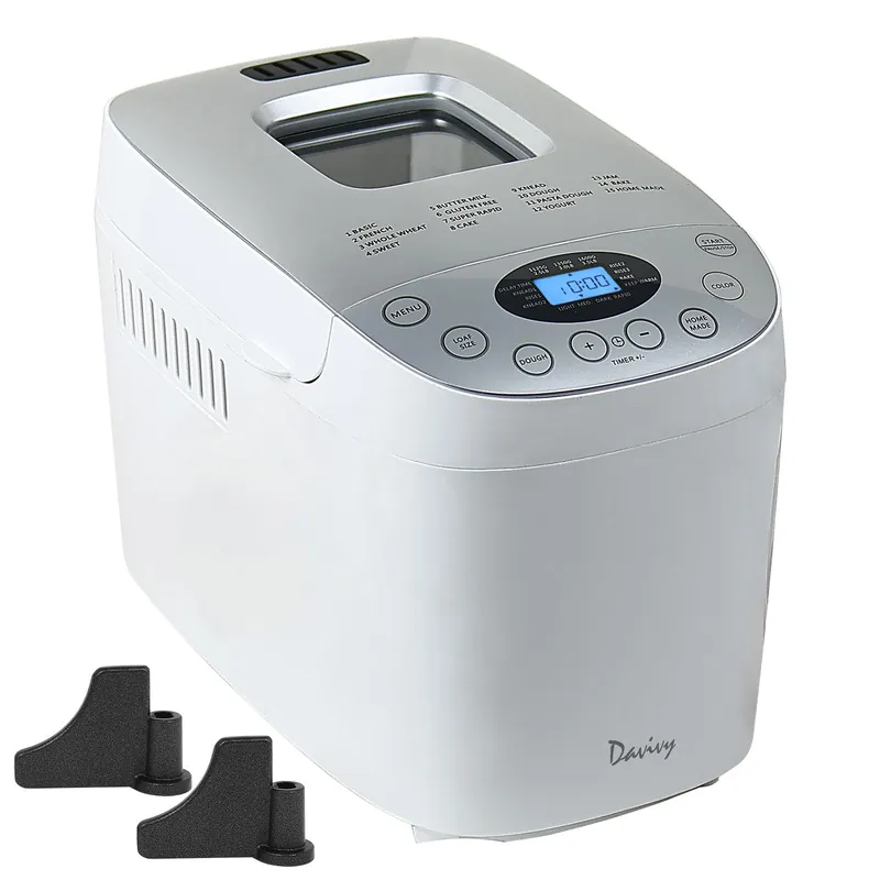 Davivy Bread Maker Machine with 2 Dough Kneading Paddles,15-in-1 Automatic Large Capacity Bread Machine Nonstick Bowl For Bread, Jam& Yogurt, 3 Loaf Sizes and 3 Crust Settings