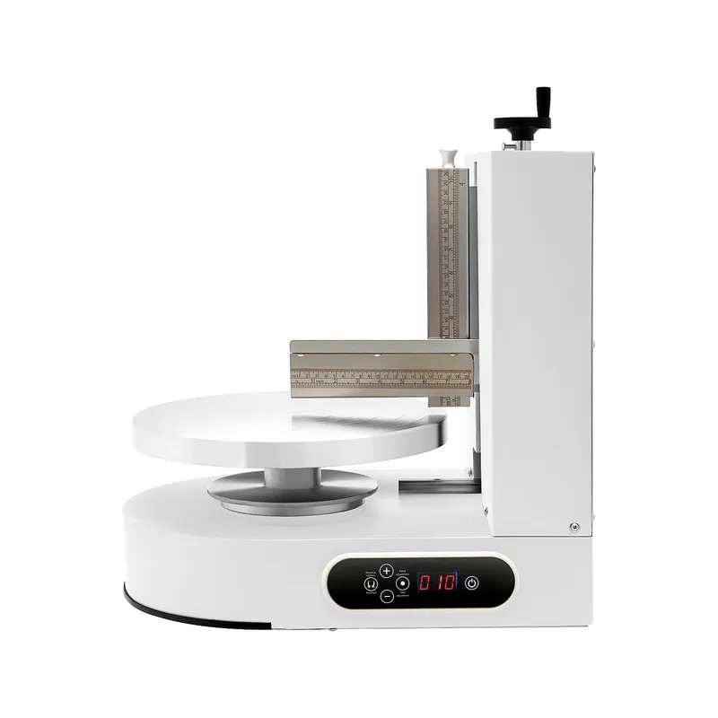 4-12in Cake Decorating Coating Machine, 110-220V Birthday Cake Cream Smooth Coating Decoration Machine Low Noise pastries Frosting Equipment Electric Cream Butter Smoothing Scraper for Dessert Shops