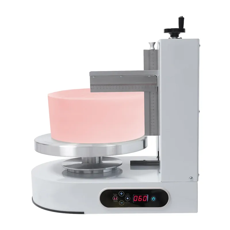 YUMIONB Cake Decorating Machine, 110-220V 200W Cake Icing Cream Spreading Machine 4-12inches Tabletop Cake Cream Spreading Machine with LCD Display for Households, Cake Shops, Dessert Shops (White)