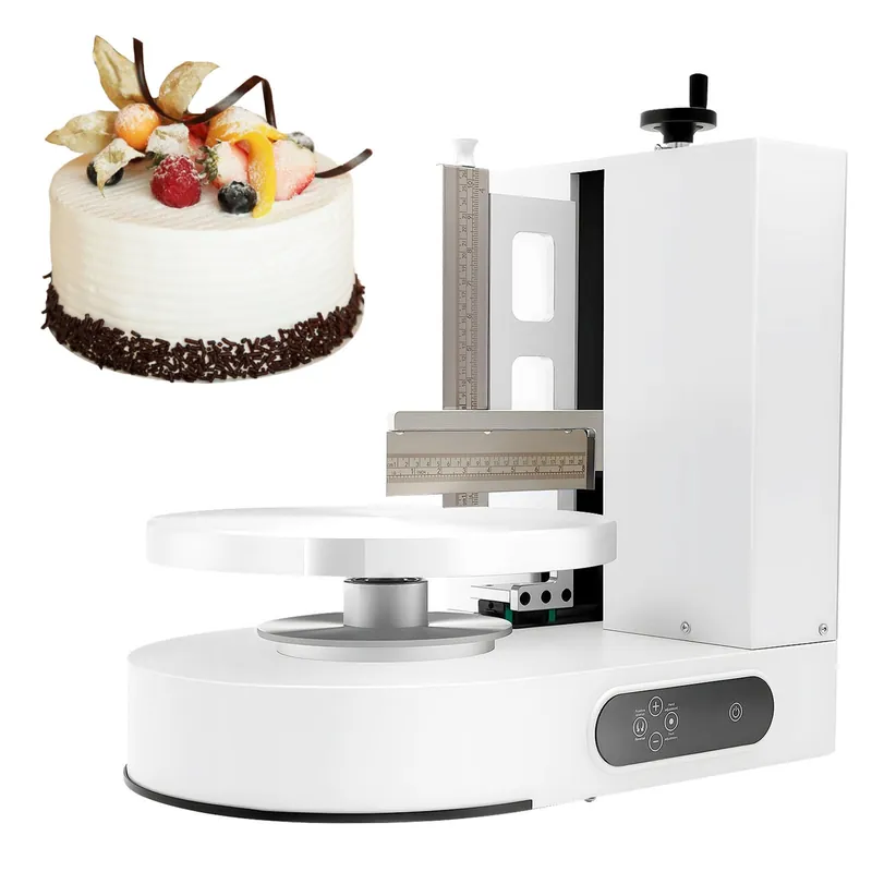 LARIDEN Cake Decorating Machine, Tabletop Cake Frosting Machine, Cream Smooth Coating Decoration Machine with LCD Display Type for 4-12inch Cakes for Cake Shops, Dessert Shops, Households