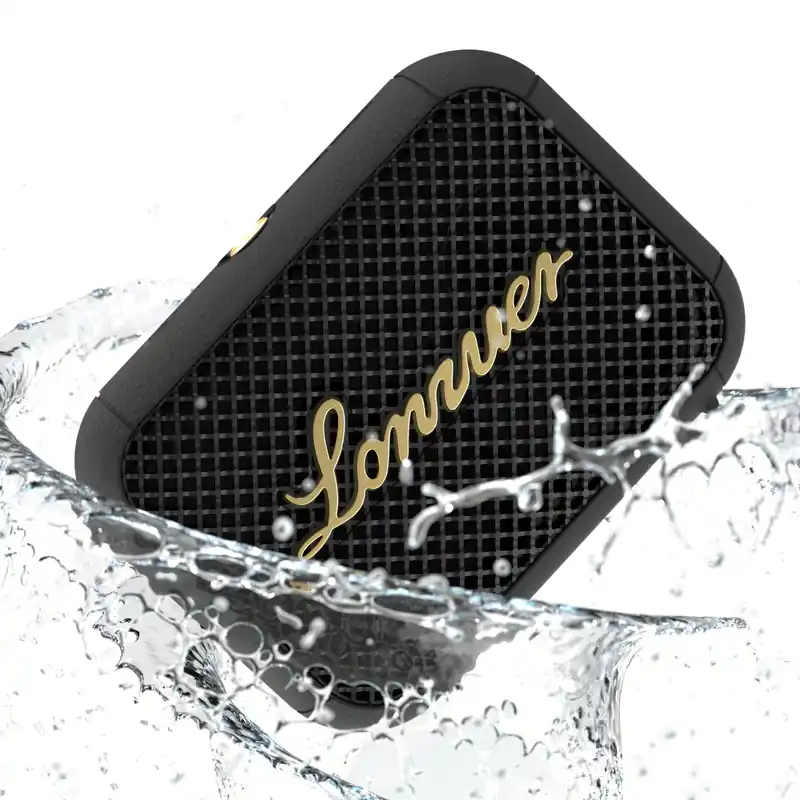 Lonzuer IP67 1 Meters Depth Waterproof Bluetooth Speaker, 10W Portable Wireless Shower Speaker with Handle, Loud Clear Sound Bass, 8H Playtime, Built-in Mic, for Beach Kayak Bike Outdoor Travel-Black