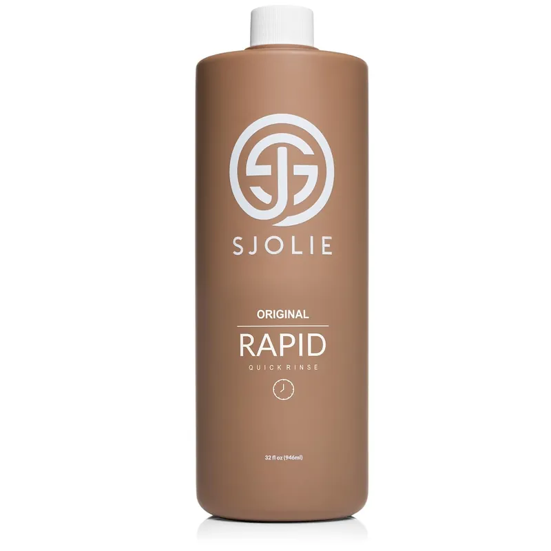 SJOLIE Rapid Spray Tan Solution - Ultra One Hour Express Tan - Olive Base Sunless Tanner for a Fast Drying, Vegan-Friendly, Radiant Glow (32oz)