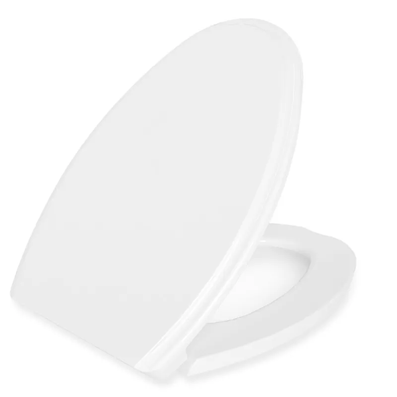 Premium Heavy-Duty Elongated (Oval) Toilet Seat (Oblong 18.5″), Soft Close & Silent, Metal Hinges, Quick-Attach Installation, Durable, Easy-Clean, White