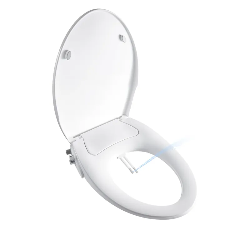 ANNWA Bidet Seat for Elongated Toilet Seat Non-Electric Soft Close with Quick Release Hinges for Easy Clean Dual Nozzle Front and Rear Wash(PG303A-HPN-AZ)
