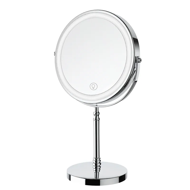 DEIOVWXS Makeup Mirror, 3000mAh Rechargeable Double-Sided Magnifying Vanity Mirror with 3 Colors, 1X/10X, Adjustable Brightness, Gifts for Mom, Mothers Day, Women, Wife, Girls, Dorm Room Essential