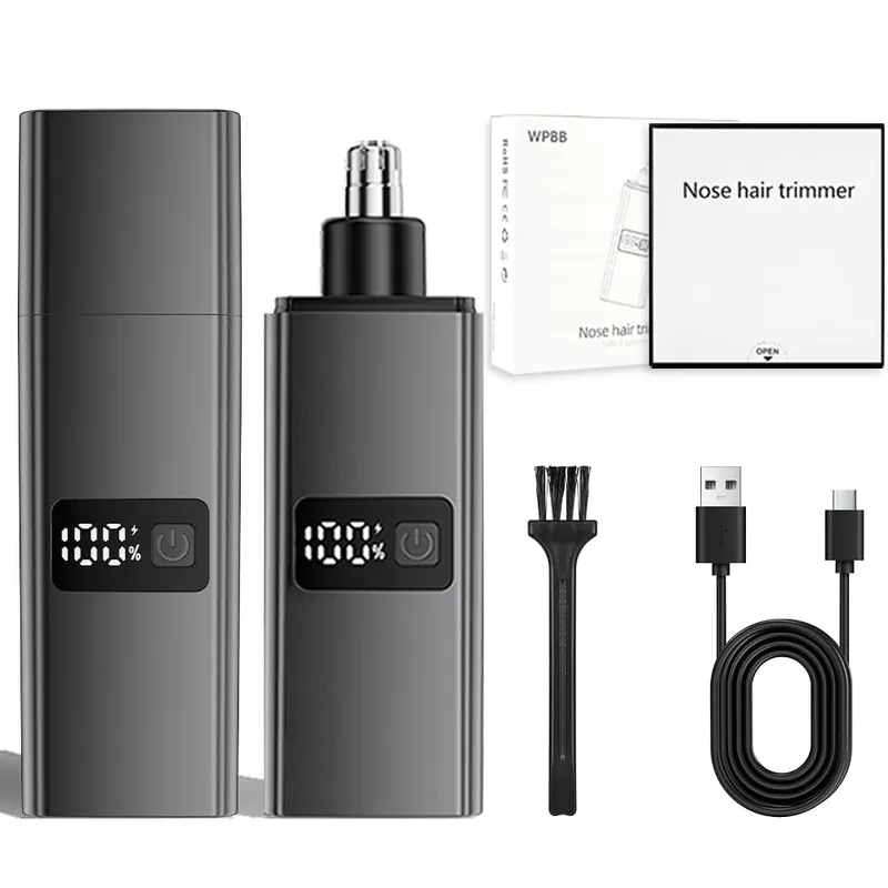 WPBB Ear and Nose Hair Trimmer,Gifts for Men,Professional PainlessFacial Hair Trimmer for Men Women,Portable Design USB Rechargeable,Travel Trimmer,Removable and Washable