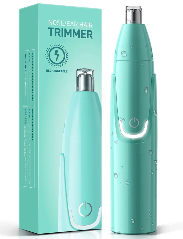 ZORAMI Rechargeable Ear and Nose Hair Trimmer - 2026 Professional Painless Eyebrow & Facial Hair Trimmer for Men Women, Powerful Motor and Dual-Edge Blades for Smoother Cutting Mint Green