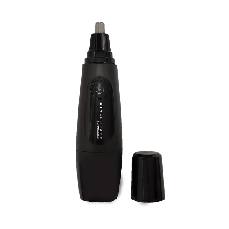 Stylecraft Schnozzle Cordless Nose and Ear Trimmer, Water Resistant, Portable, LED Light, Matte Black