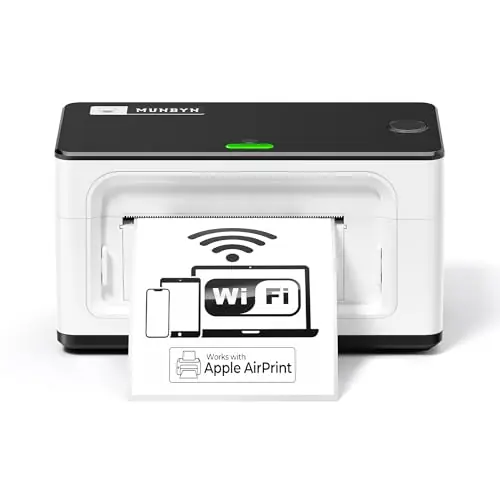Wireless Wi-Fi Thermal Printer Shipping Label Printer, Compatible with AirPrint iPhone