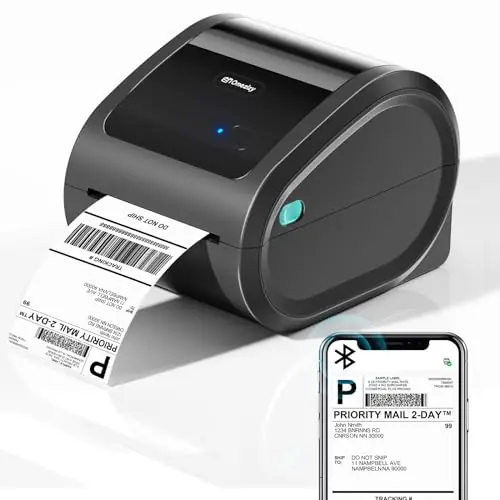 Bluetooth Shipping Label Printer 4x6 - D520BT Thermal Label Printer for Small Business