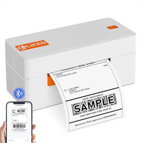 L LIKED Wireless Thermal Label Printer 4x6 – Bluetooth WiFi Shipping Label Printer for Small Business