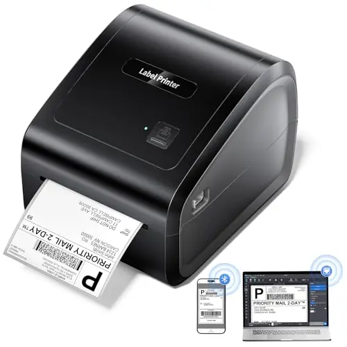 Ethernet Shipping Label Printer, D550 Pro Wireless Thermal Labels Printers for Small Business,Office