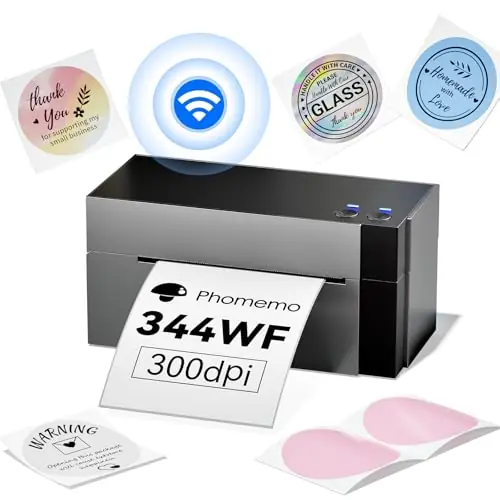 Label Printer, [Upgraded] 300DPI Shipping Thermal Labels Printer for Shipping Packages, 4x6 Label Printers Compatible with iOS