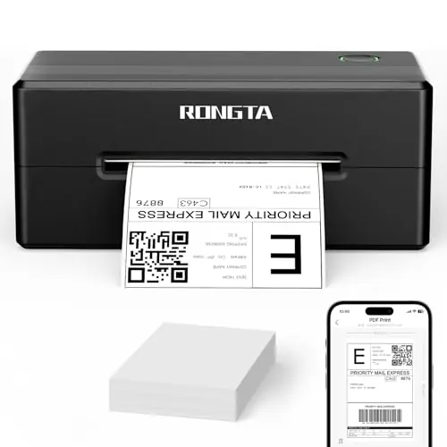 Rongta 4x6 Bluetooth Thermal Shipping Label Printer, Wireless Shipping Label Maker for Amazon FBA, Shopify