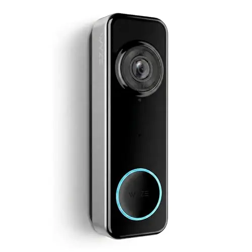 Wyze Battery Video Doorbell Wireless Camera, 1536x1536 HD+ with Color Night Vision, 2-Way Audio, 1 1 Head-to-Toe View