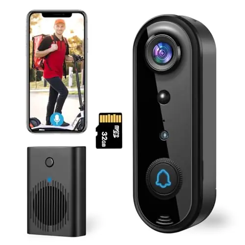 Smart Human Detection, Real-time Alert, FHD Night Vision, Two-Way Audio, IP65 Waterproof, 2.4Ghz WiFi