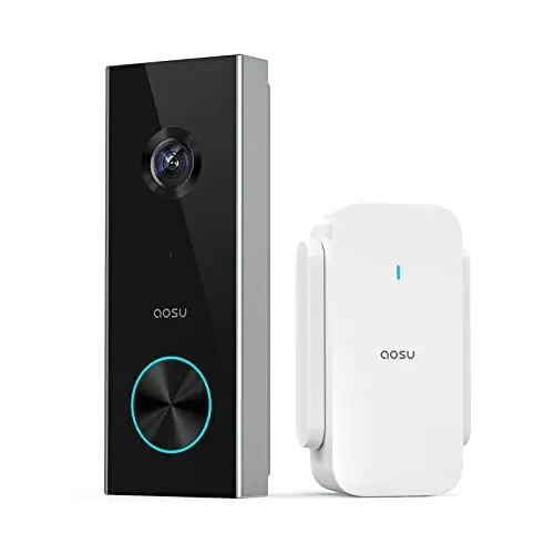 Doorbell Camera Wireless, Battery-Powered Video Doorbell, 2K Resolution,Support Local Storage