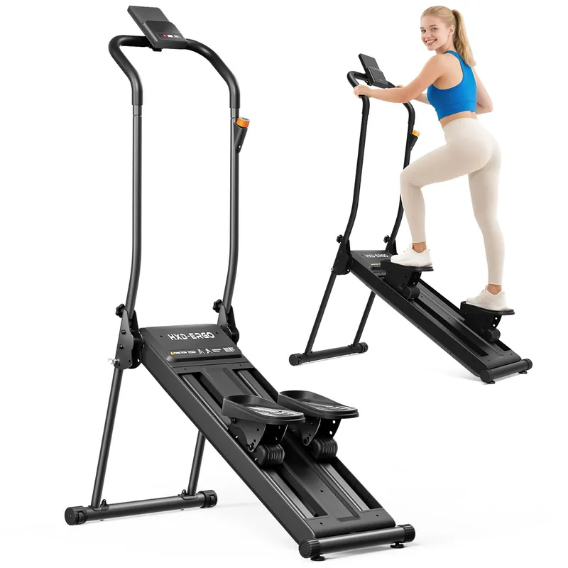 HXD-ERGO Stair Stepper for Home, 6-Level Magnetic Resistance Stepper Machine with Incline Modes & LCD Monitor, 330LBS Capacity Quiet Stair Climber, Steppers for Exercise at Home, Stair Master Workout