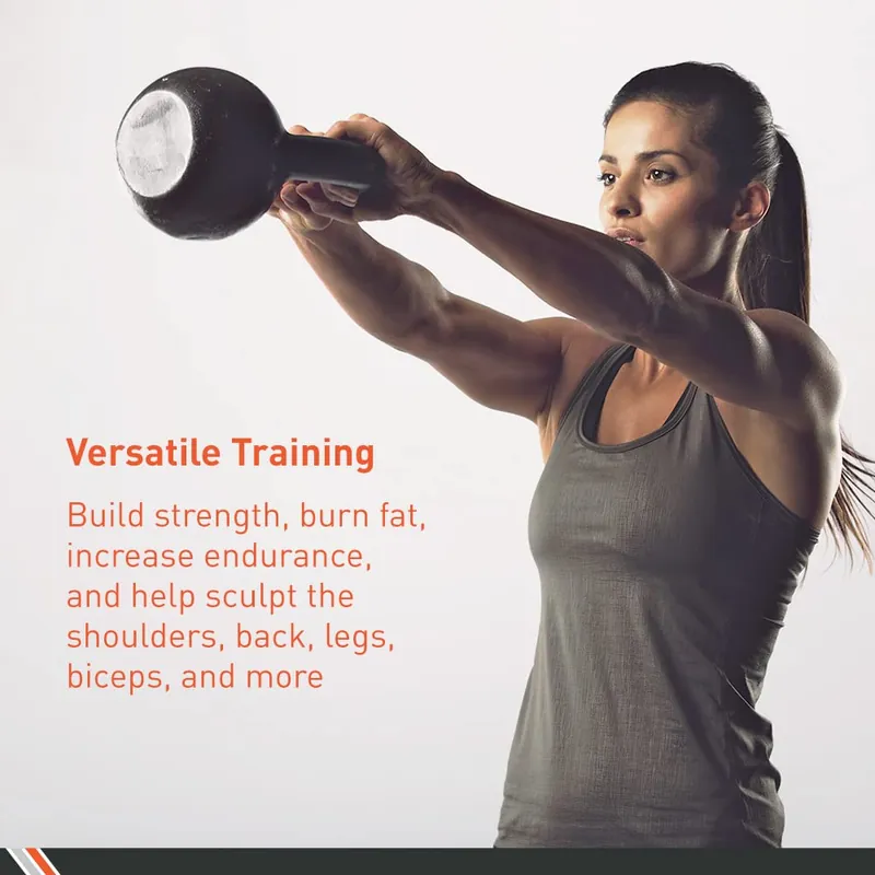 BodySport Cast Iron Kettlebells, 80 lb. – Strength Training Kettlebell for Weightlifting, Core Training, & Conditioning – Professional Exercise Equipment for Gym & Home Fitness Workouts