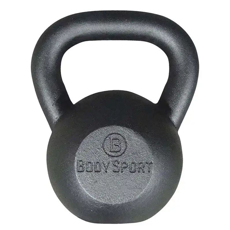 BodySport Cast Iron Kettlebells, 70 lb. – Strength Training Kettlebell for Weightlifting, Core Training, & Conditioning – Professional Exercise Equipment for Gym & Home Fitness Workouts